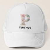 Quilted Patchwork Initial Letter P Nursery Truckerkappe (Vorderseite)