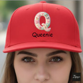 Quilted Patchwork Initial Letter Q Nursery Truckerkappe