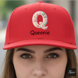 Quilted Patchwork Initial Letter Q Nursery Truckerkappe