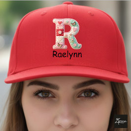 Quilted Patchwork Initial Letter R Nursery Truckerkappe