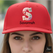 Quilted Patchwork Initial Letter S Nursery Truckerkappe