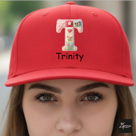 Quilted Patchwork Initial Letter T Nursery Truckerkappe