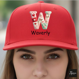 Quilted Patchwork Initial Letter W Nursery Truckerkappe