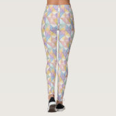 Quilted Patchwork Triangles Peach Lavender sage Leggings (Rückseite)