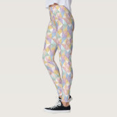 Quilted Patchwork Triangles Peach Lavender sage Leggings (Links)