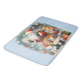 Quilted Patchwork-Weihnachtsmann mit Weihnachtsste Badematte (Schrägansicht)