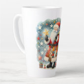 Quilted Patchwork-Weihnachtsmann mit Weihnachtsste Milchtasse (Linke Ecke)