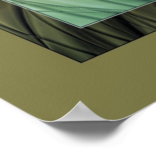 Quilted Satin Green Poster (Ecke)