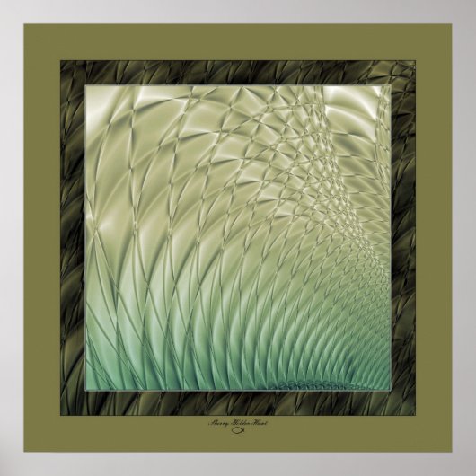 Quilted Satin Green Poster (Vorne)