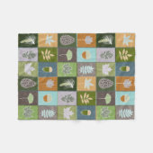 Quilted Summer Blätter Fleecedecke (Vorderseite (Horizontal))