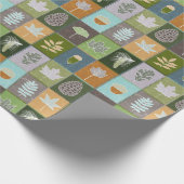 Quilted Summer Blätter Geschenkpapier (Ecke)