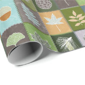 Quilted Summer Blätter Geschenkpapier (Rolleneckpunkt)