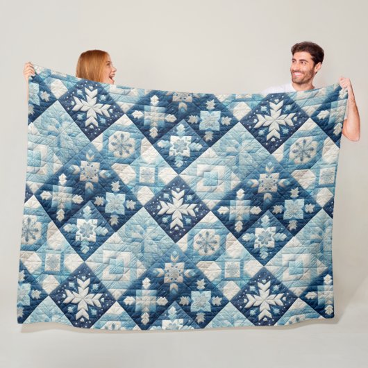 Quilted Weihnachtsdesign Fleecedecke (Beispiel)