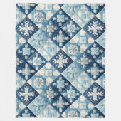 Quilted Weihnachtsdesign Fleecedecke (Vorderseite)