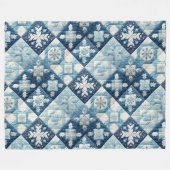 Quilted Weihnachtsdesign Fleecedecke (Vorderseite (Horizontal))