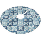 Quilted Weihnachtsdesign Polyester Weihnachtsbaumdecke (Schrägansicht)