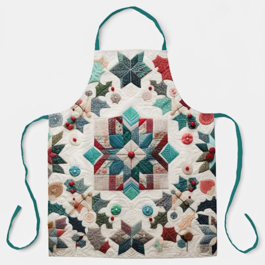 Quilted Weihnachtsdesign Schürze (Vorderseite)