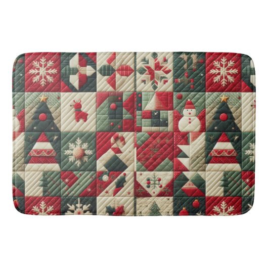 Quilted Weihnachtsdesigns Badematte (Vorderseite)