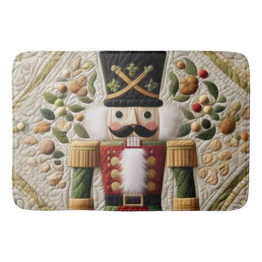 Quilted Weihnachtsnussknacker Badematte (Vorderseite)