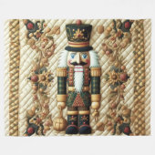 Quilted Weihnachtsnussknacker Fleece-Decke  Fleecedecke (Vorderseite (Horizontal))