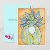 "Quilted Wings" Originalwerk Postkarte (Vorne/Hinten)