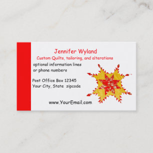 Quilten, Änderungen, Kunsthandwerk, Nähen Visitenkarte