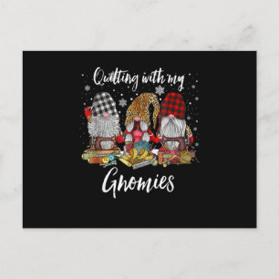 Quilten mit meinen Gnomies Weihnachts-Gnome Feiert Postkarte