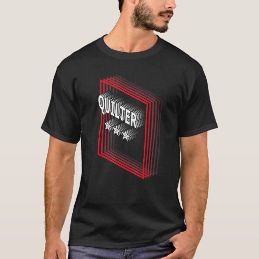 Quilter-Berufstitel-Schätzung Retro T-Shirt (Vorderseite)