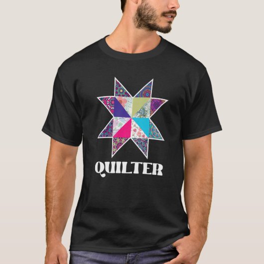 QUILTER Classic Quilt Square Muster T-Shirt (Vorderseite)