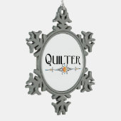 Quilter Dekorationslinie Schneeflocken Zinn-Ornament (Links)