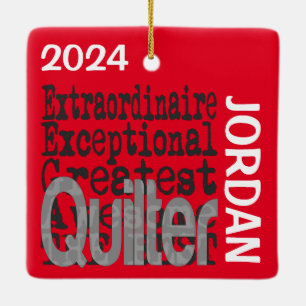 Quilter Extraordinaire CUSTOM Keramikornament