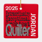 Quilter Extraordinaire CUSTOM Keramikornament (Rückseite)