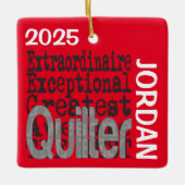 Quilter Extraordinaire CUSTOM Keramikornament (Vorderseite)