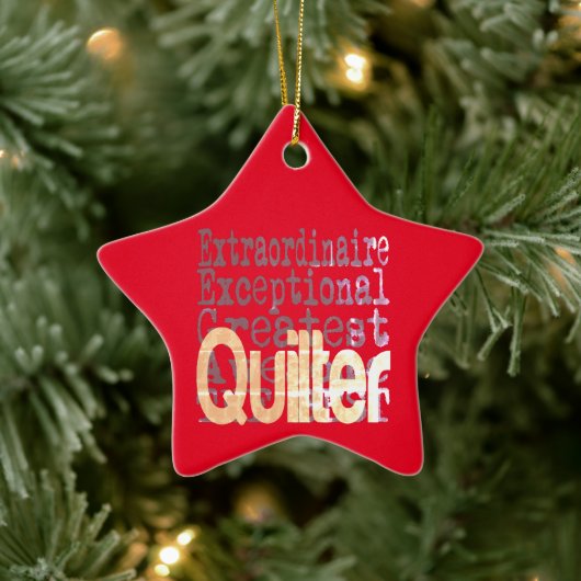 Quilter Extraordinator Keramik Ornament (Baum)
