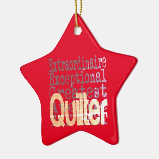 Quilter Extraordinator Keramik Ornament (Links)