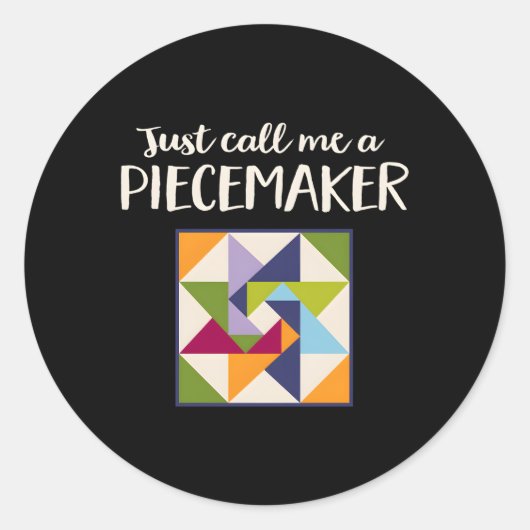 Quilter-Fabric-Quadrate löschen Runder Aufkleber (Vorderseite)