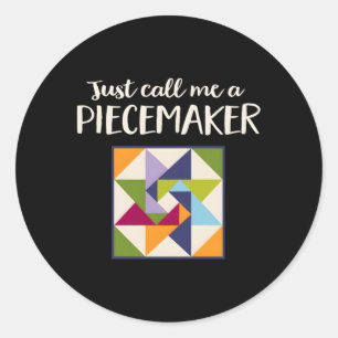 Quilter-Fabric-Quadrate löschen Runder Aufkleber