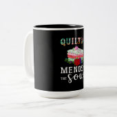 Quilter-Geschenk für Soule beenden | Quillover Zweifarbige Tasse (Vorderseite Links)