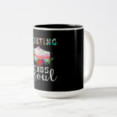 Quilter-Geschenk für Soule beenden | Quillover Zweifarbige Tasse (VorderseiteRechts)