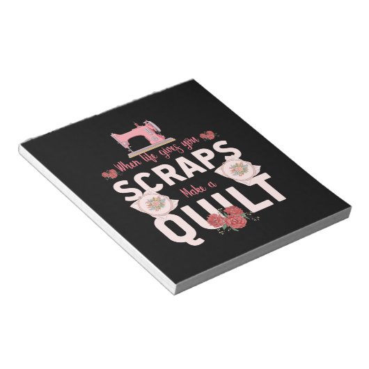 Quilter-Geschenk | Wenn das Leben dir Mist gibt Notizblock (angewinkelt)