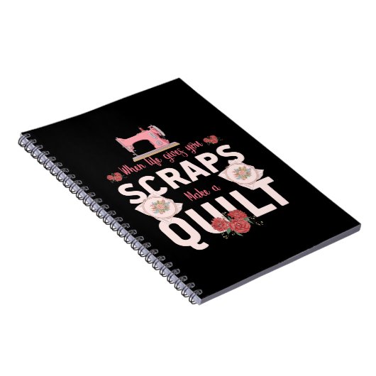 Quilter-Geschenk | Wenn das Leben dir Mist gibt Notizblock (Rechte Seite)