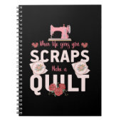 Quilter-Geschenk | Wenn das Leben dir Mist gibt Notizblock (Vorderseite)
