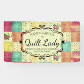 Quilter Grunge Patchwork Handwerksstand verlassen Banner (Horizontal)