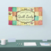 Quilter Grunge Patchwork Handwerksstand verlassen Banner (Messe)