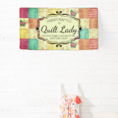 Quilter Grunge Patchwork Handwerksstand verlassen Banner (InSitu)