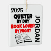 Quilter-Lieben beim Lesen von CUSTOM Keramikornament (Rechts)