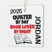 Quilter-Lieben beim Lesen von CUSTOM Keramikornament (Links)