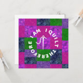 Quilter Mama Oma Quilting Stoff Patchwork Karte (Vorderseite/Rückseite Beispiel)