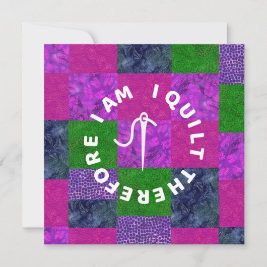 Quilter Mama Oma Quilting Stoff Patchwork Karte (Vorderseite)