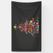 Quilter Merry Christmas Tree Quilt Block Quilting  Banner (Vertikal)